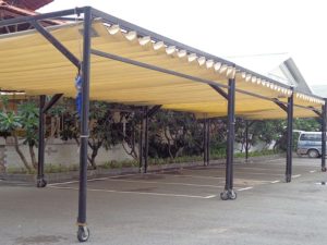 Mái bạt xếp di động