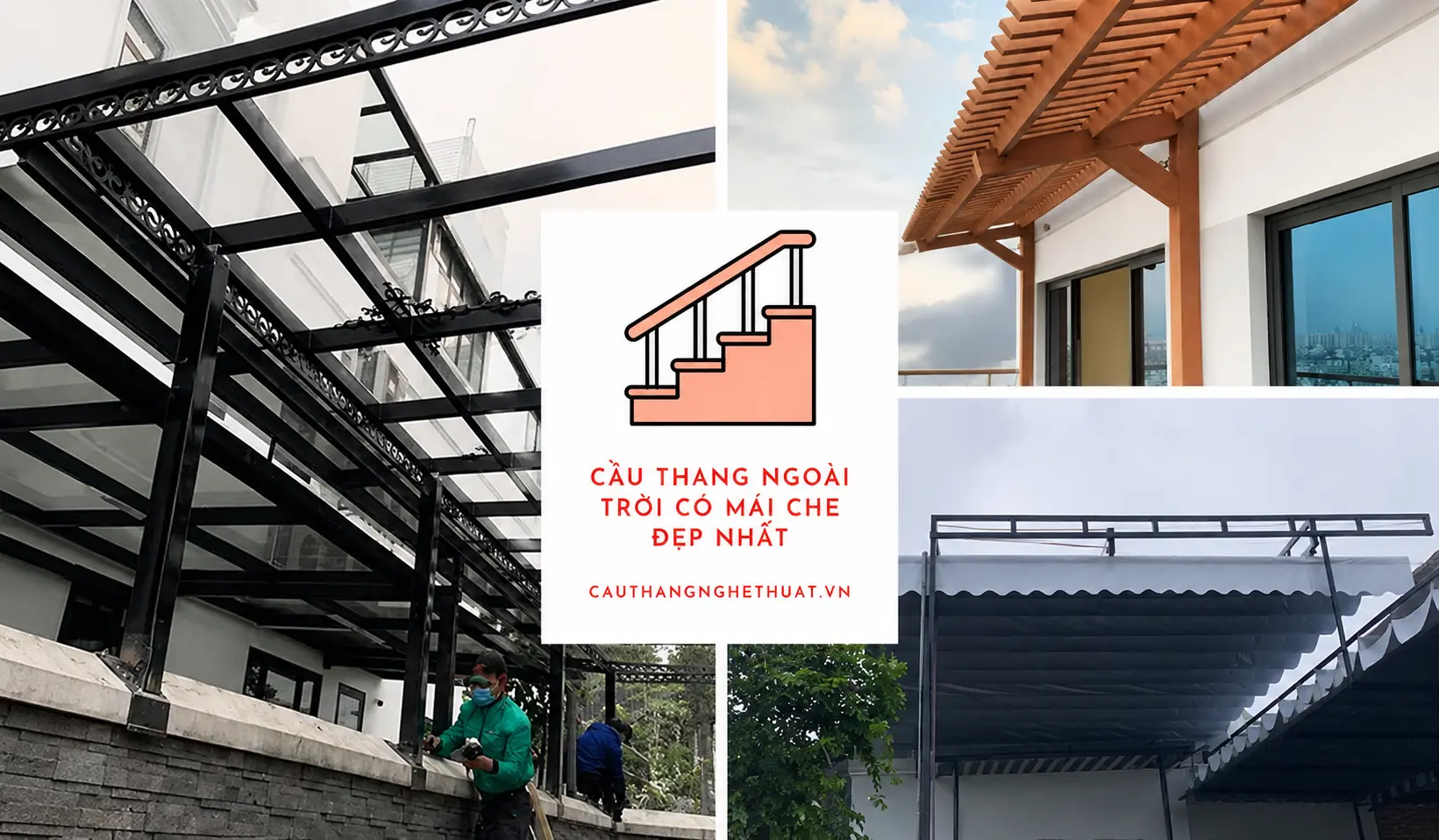 Mái Che Cầu Thang 1 Trong Những Giải Pháp Bảo Vệ Cầu Thang Bền Đẹp, Tiết Kiệm Chi Phí Mái che cầu thang